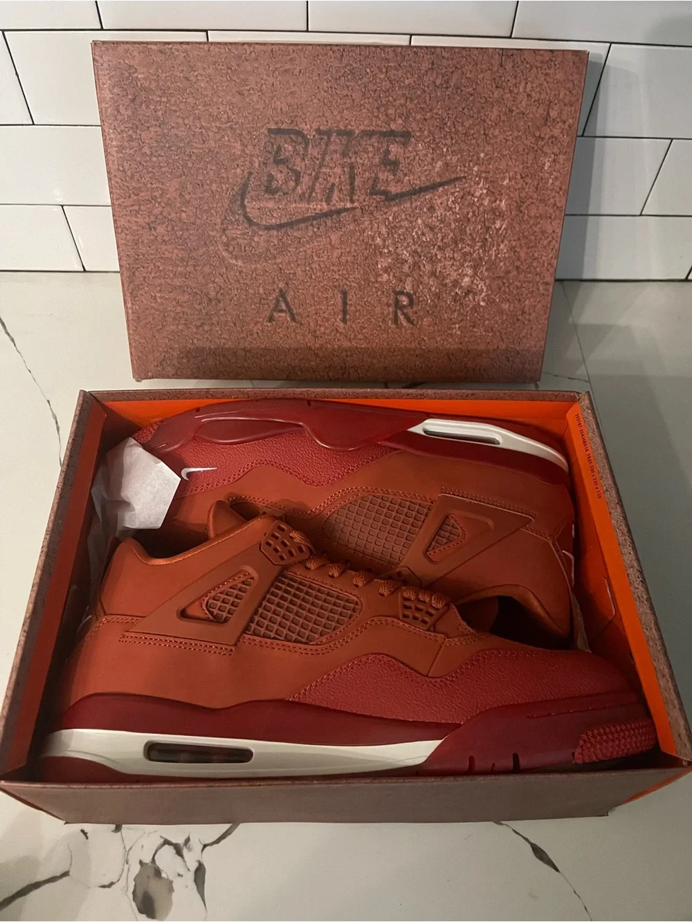 Men’s Retro 4 Brick By Brick Size 14.